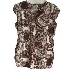 Lucky Brand floral sleeveless blouse